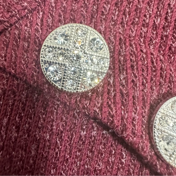 NWT. Cure Women's Ribbed Sweater Size 3X. Maroon color long sleeve sweater - Picture 5 of 12